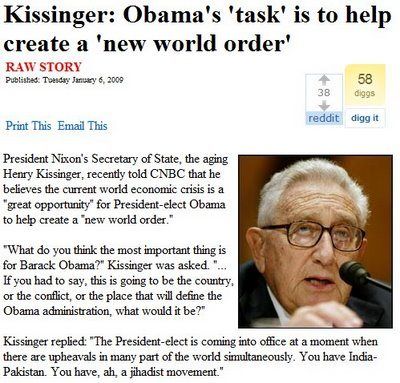 Kissinger Nwo Statement